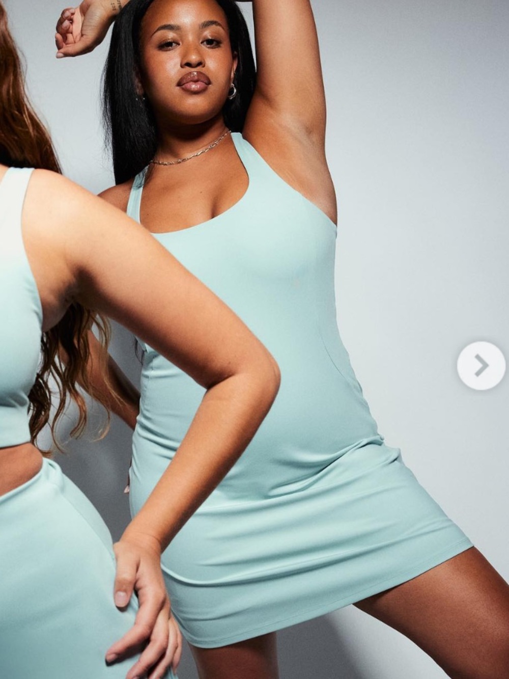 Girlfriend Collective Paloma Racerback mini dress in glass